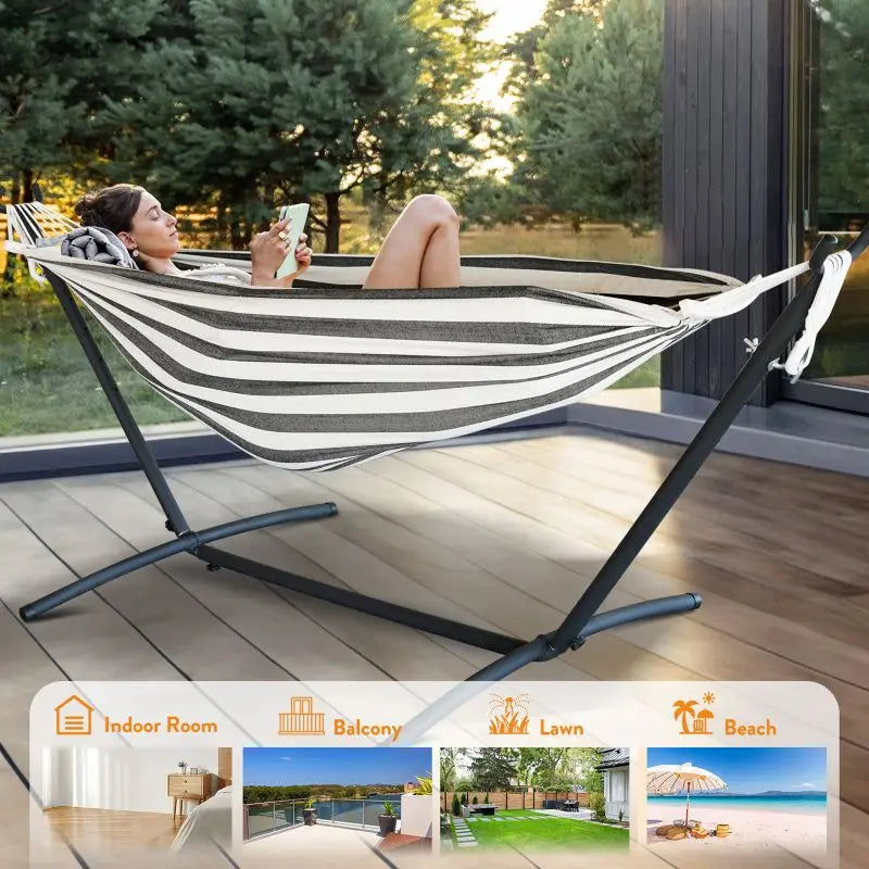 Gyroor Adjustable Stand Hammock With 600 Lb Capacity Outdoor