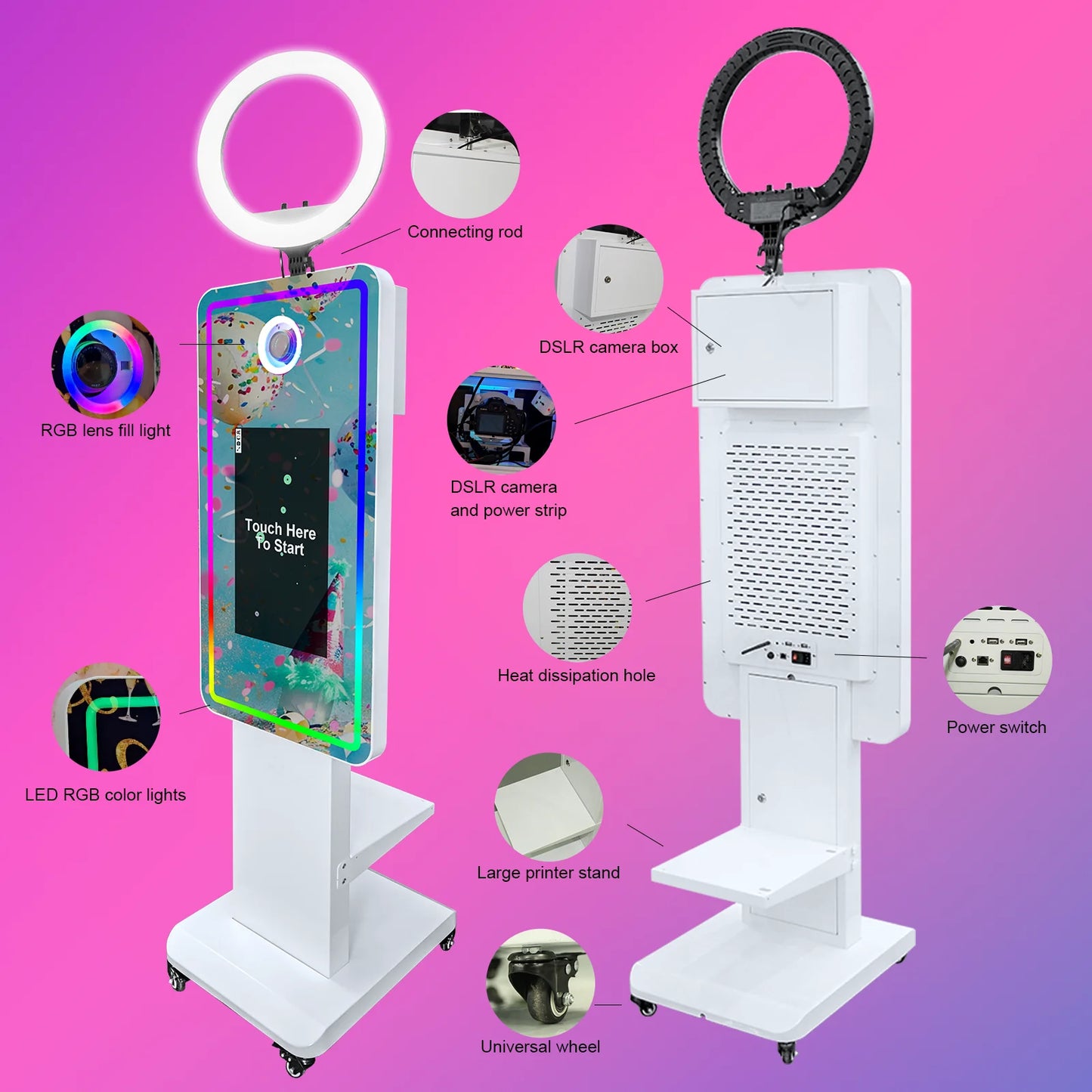 PrimeBooth Magic Mirror Photobooth Machine For Wedding Parties