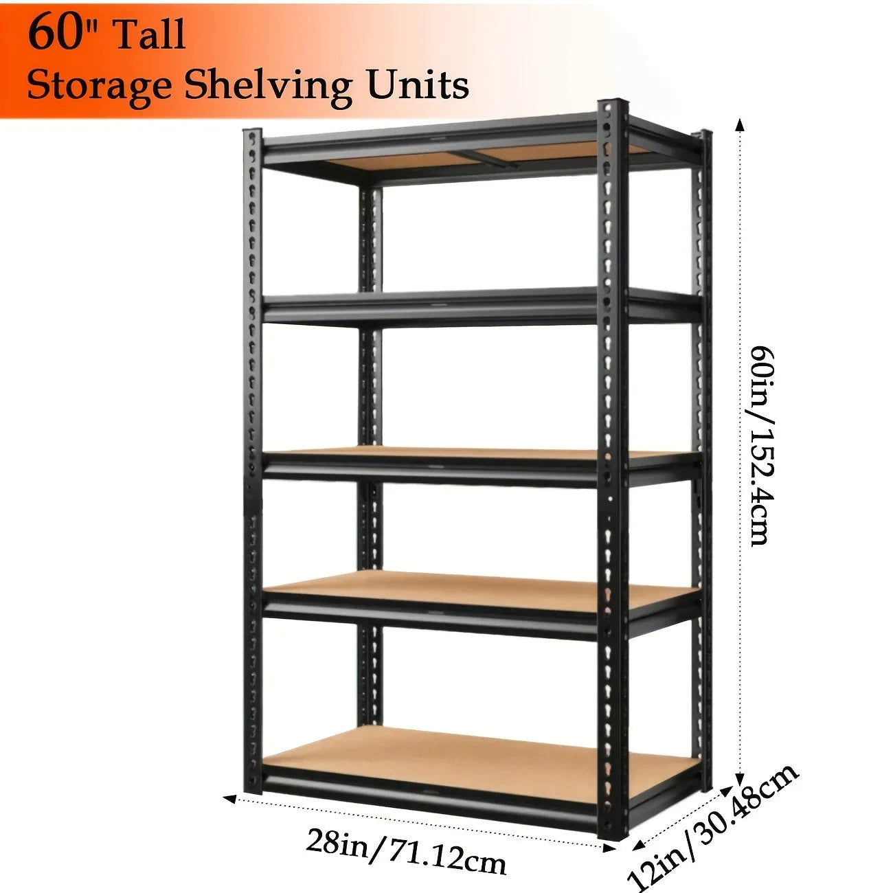 Heavy Duty Garage Racking 5 Tier Steel Shelving System