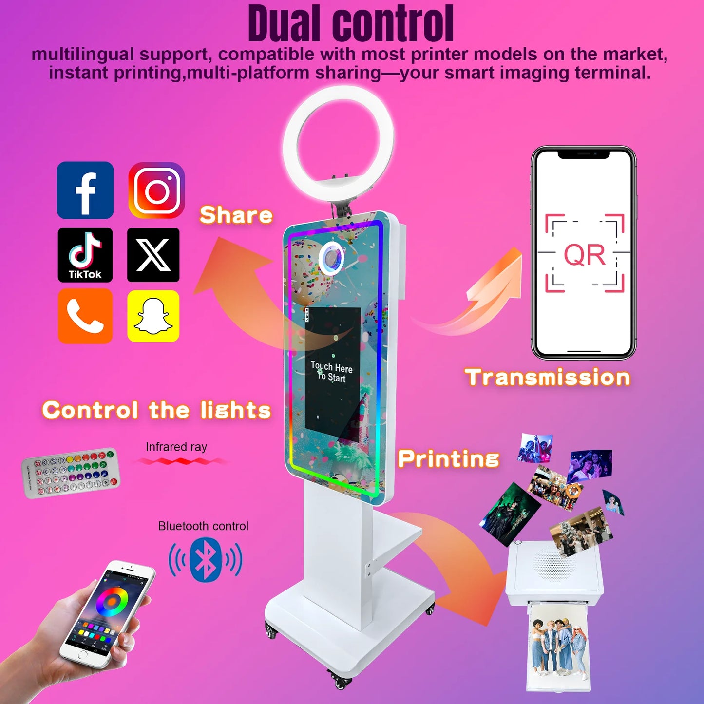 PrimeBooth Magic Mirror Photobooth Machine For Wedding Parties