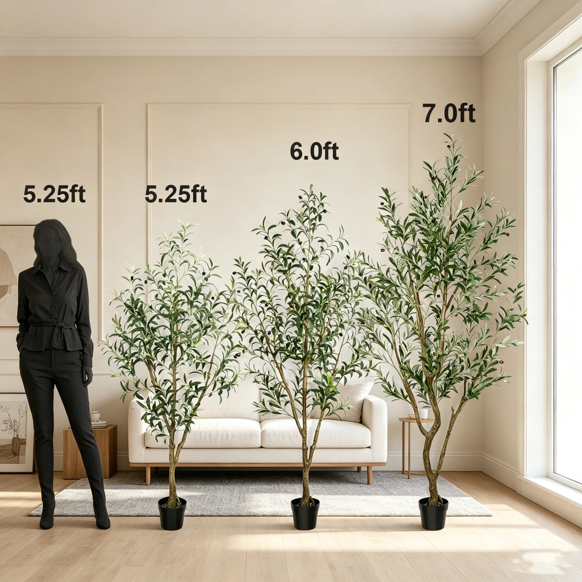 Olitree Artificial Olive Tree With Lifelike Fruits For Home Decor