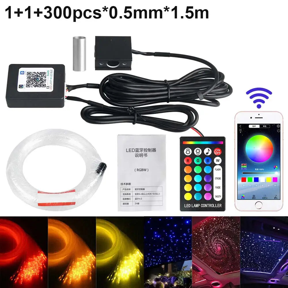 VASTFIRE Fiber Optic Starry Sky Lamp With App Music Remote