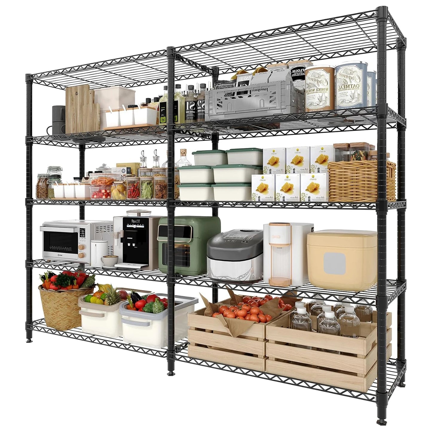 TWISTER.CK Heavy Duty Storage Shelves 5-Tier Metal Unit
