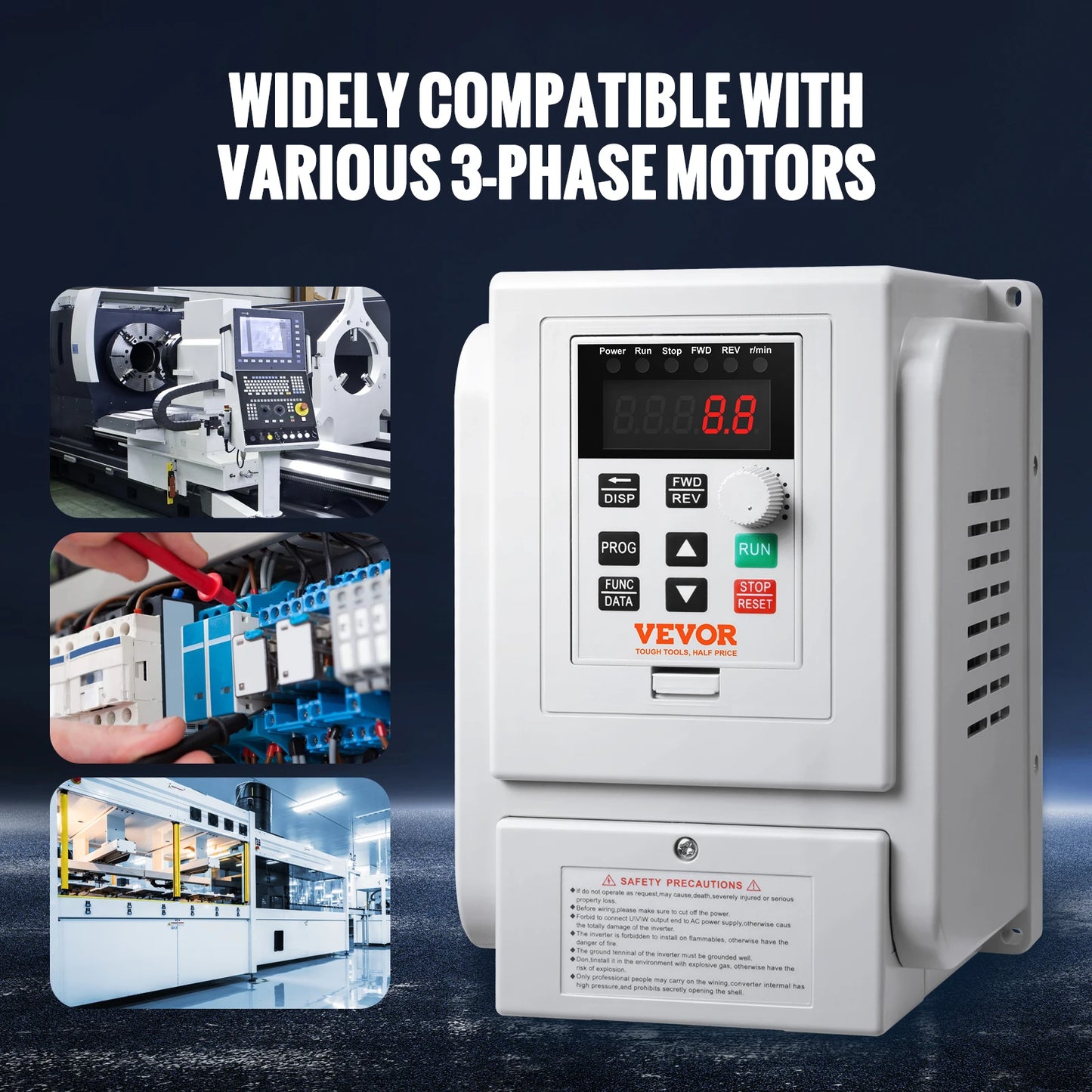Succebuy 2.2KW VFD Inverter 220V Three-Phase Speed Controller