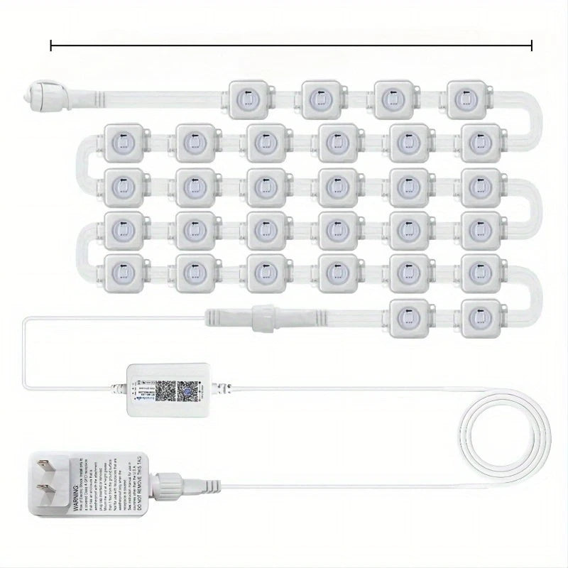 MIMIRGB Outdoor LED Light String With Bluetooth App And Scene Modes