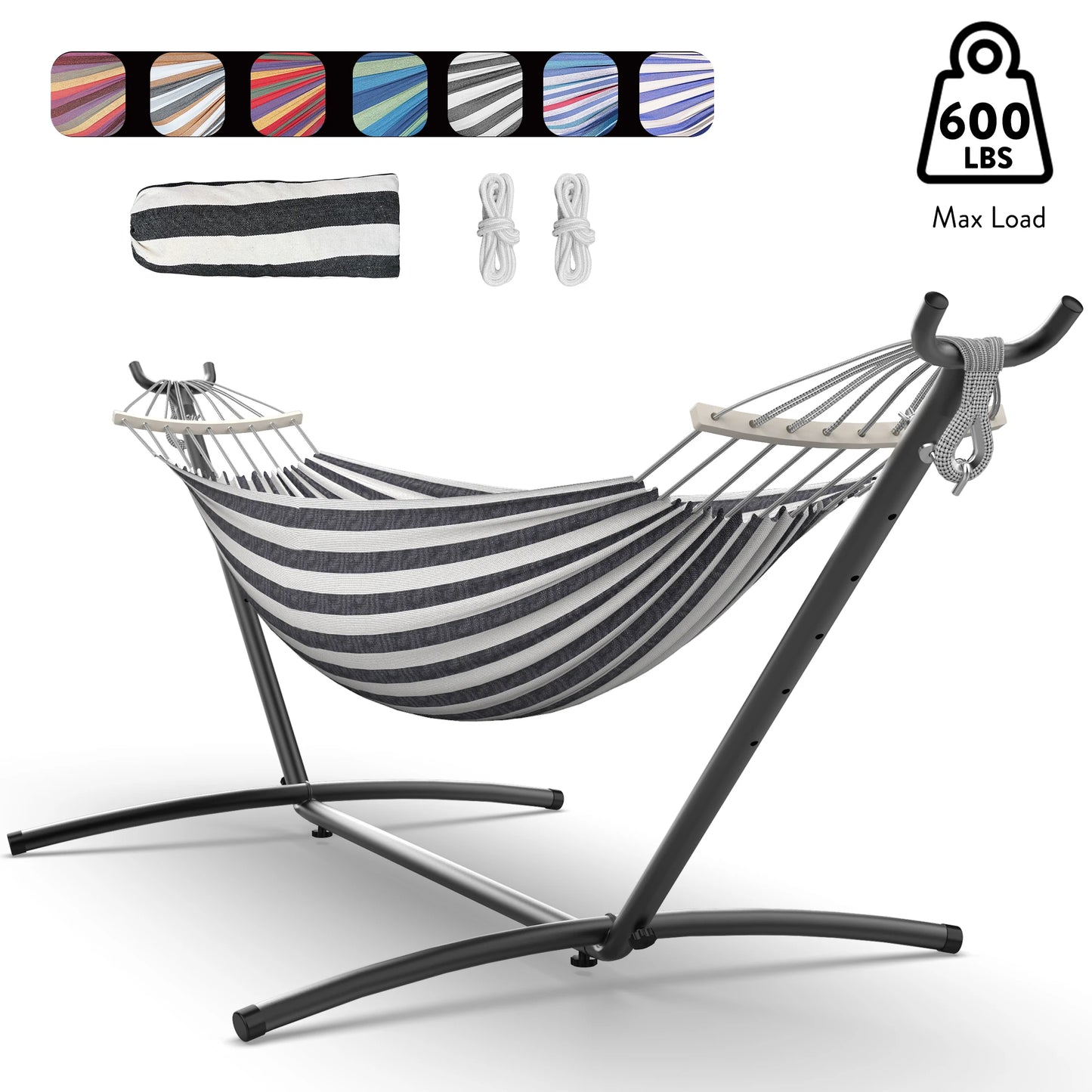 Gyroor Adjustable Stand Hammock With 600 Lb Capacity Outdoor