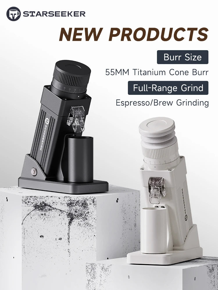 Starseeker E55Pro Electric Coffee Grinder Titanium Cone Burr