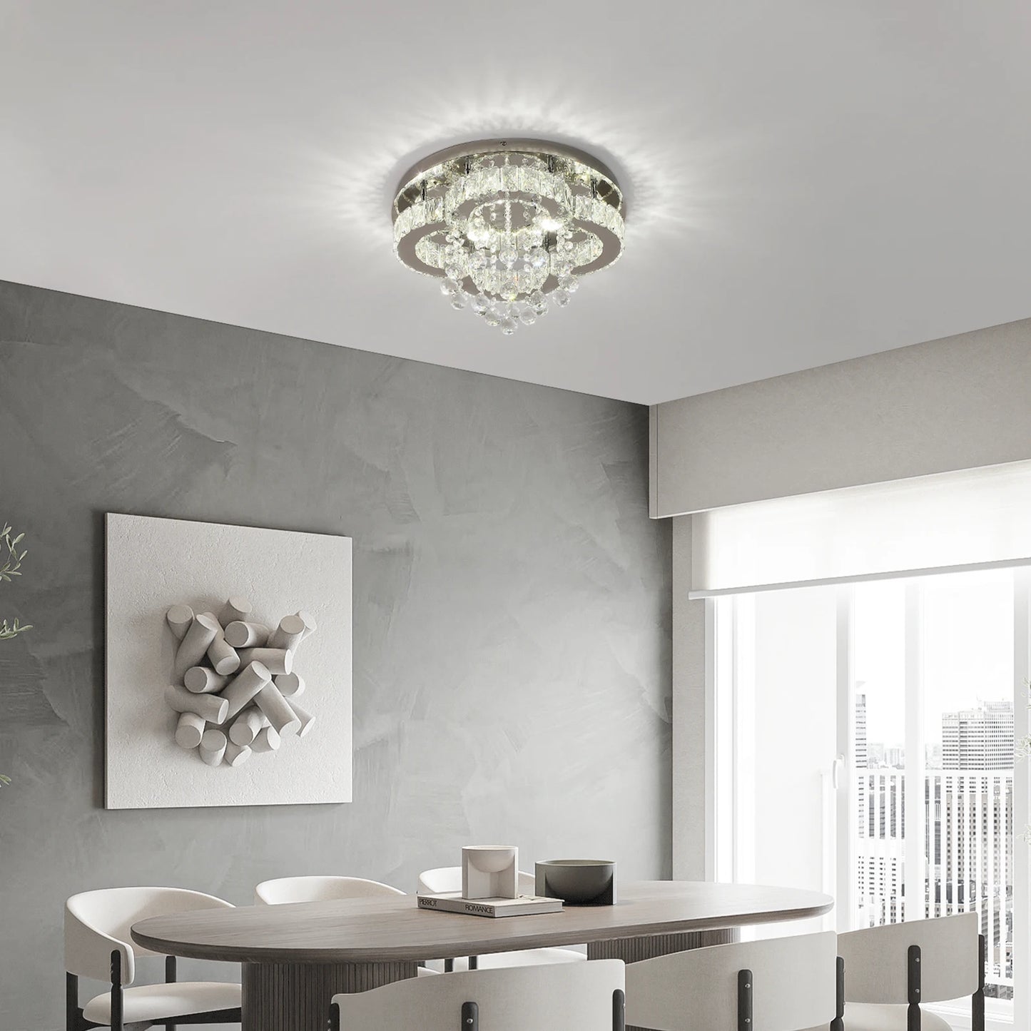 VETRULUS Crystal Chandelier Luxury Pendant Ceiling Lamp For Living Rooms