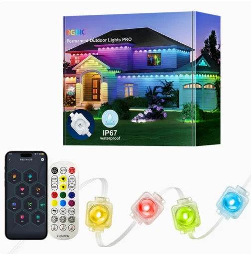 Smart Permanent Outdoor Waterproof Led Light String With App Control