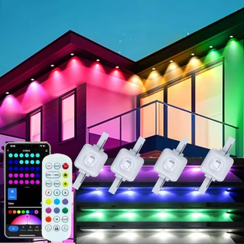 MIMIRGB Smart Outdoor Lights IP67 Waterproof Eaves String Music Sync
