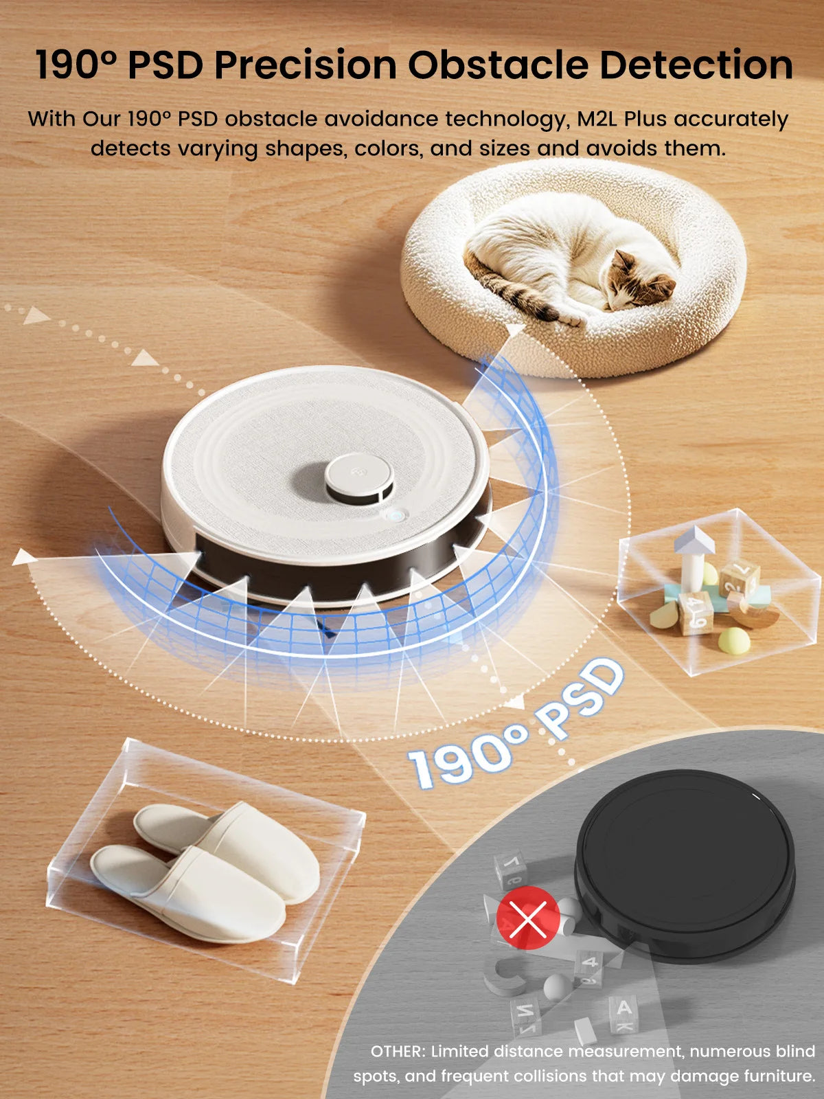 LEFANT M2L Plus Robot Vacuum With Mapping Auto Empty Dock