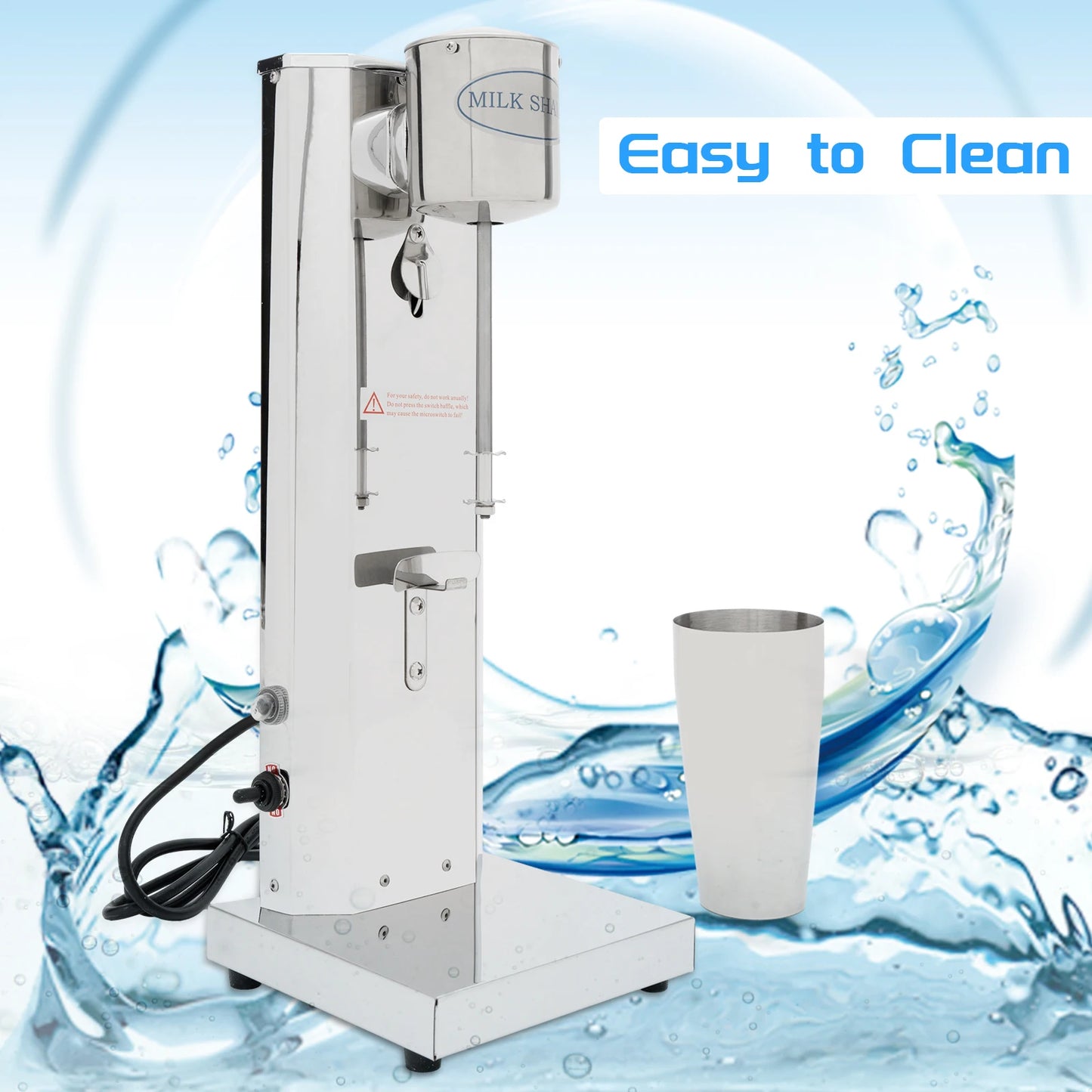 Bymaocar 180W Commercial Milk Shake Machine Stainless Steel 18000rpm
