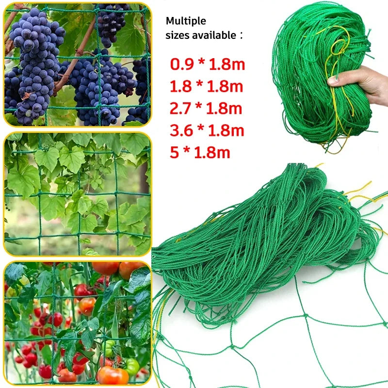 Heavy-Duty Garden Climbing Net – UV-Resistant Nylon Trellis for Cucumber, Loofah & Flowers