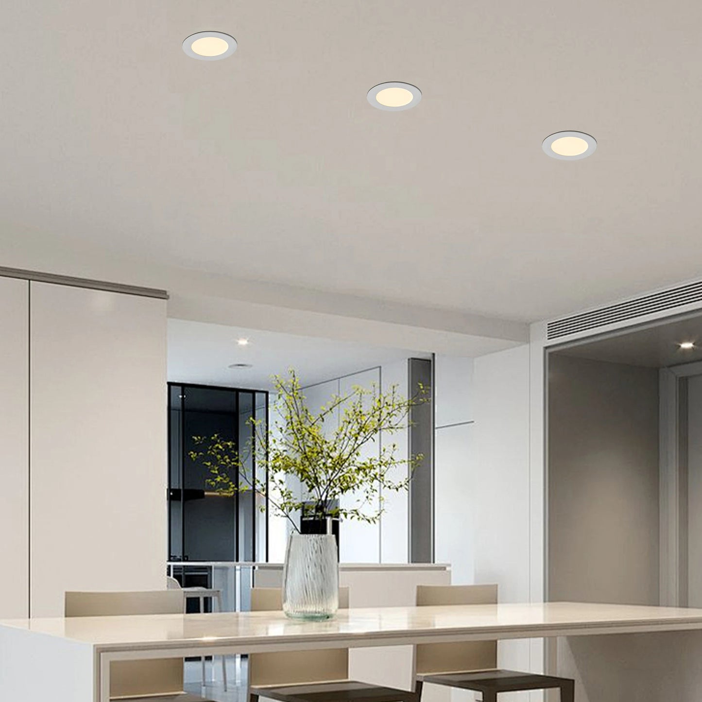 ARLGSITE 12-Pack LED Recessed Dimmable Downlights With Junction Box