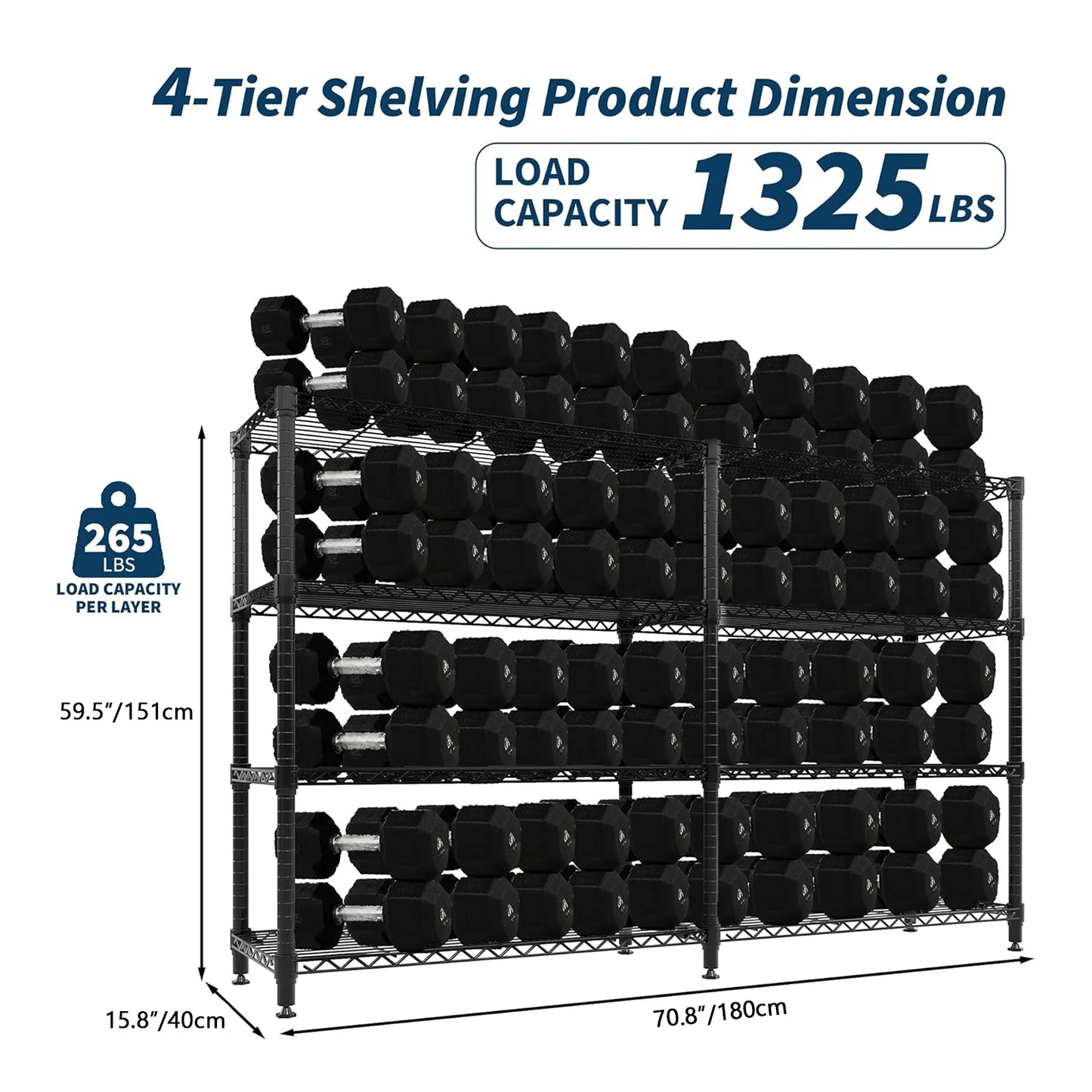 TWISTER.CK Heavy Duty Storage Shelves 5-Tier Metal Unit