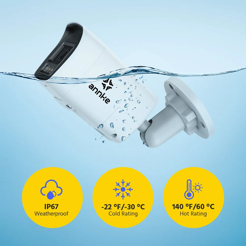 ANNKE Outdoor IP Security Camera With Motion Detection And Two Way Audio
