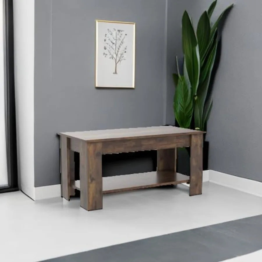 XIUWO Lift Top Coffee Table With Hidden Compartment And Storage