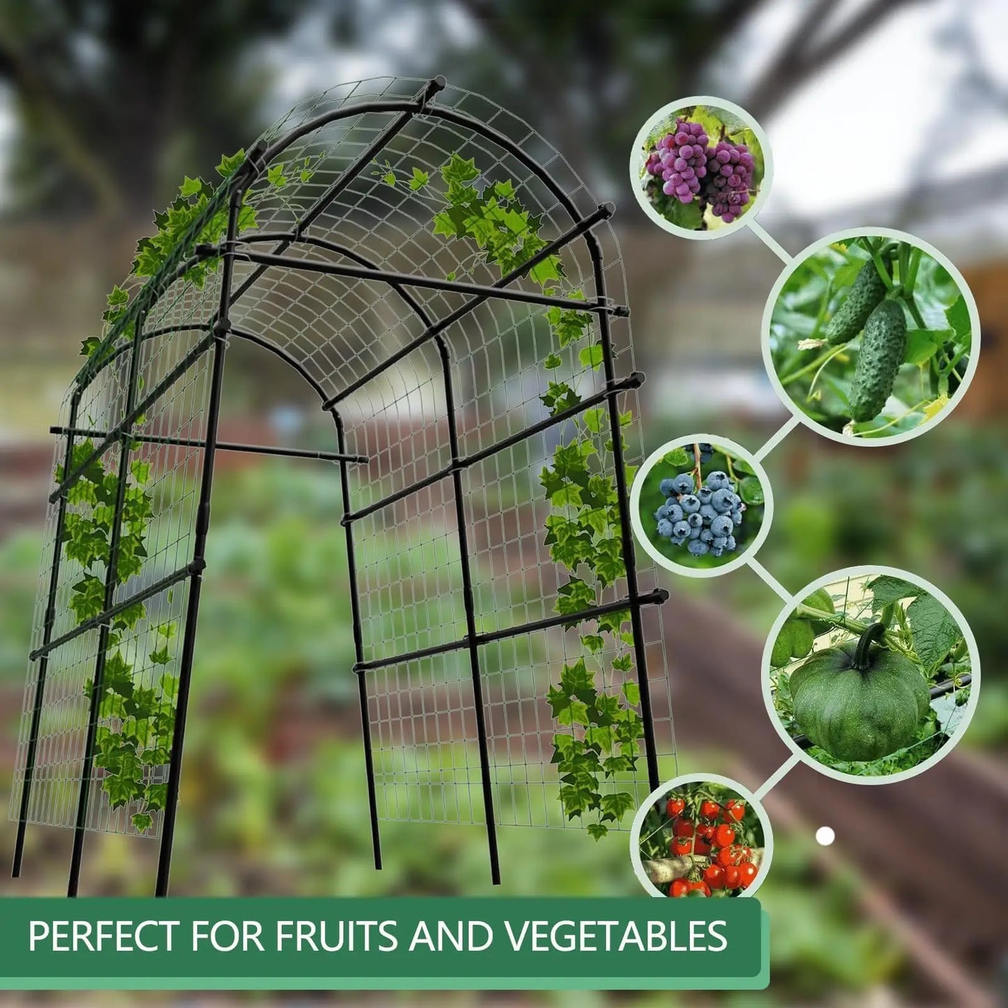 HiMISS Adjustable Garden Arch Trellis For Climbing Plants