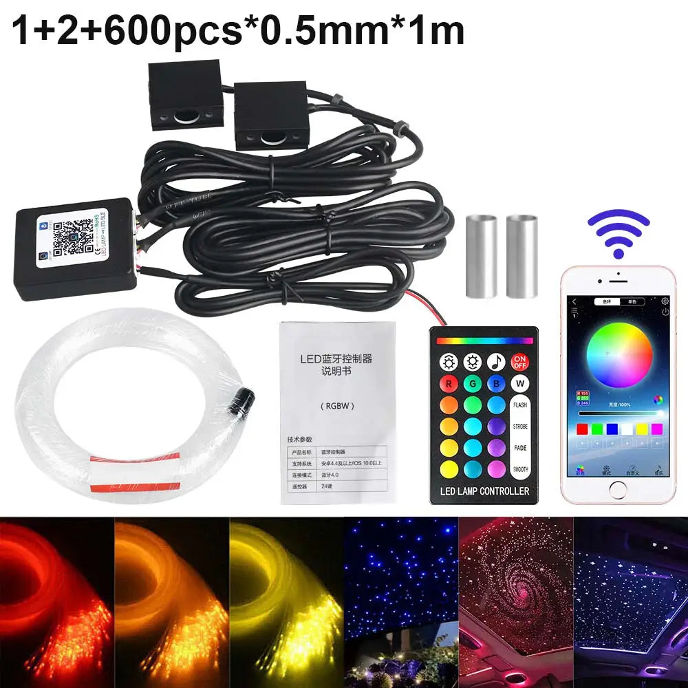 VASTFIRE Fiber Optic Starry Sky Lamp With App Music Remote