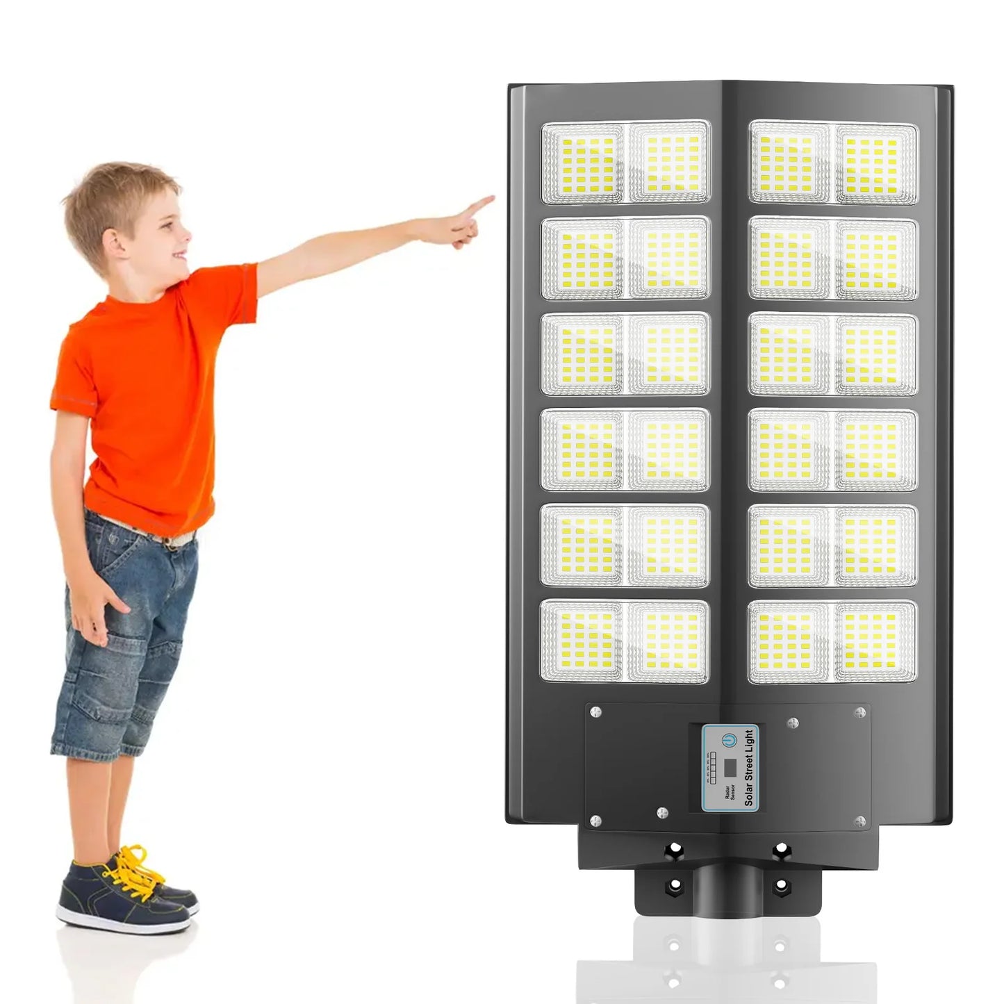 Solar LED Flood Light With Motion Sensor Remote Dusk-to-Dawn IP65