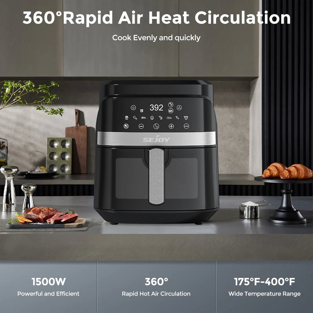 Sejoy 8 In 1 Air Fryer Oven Oilless Cooker DeluxePlus