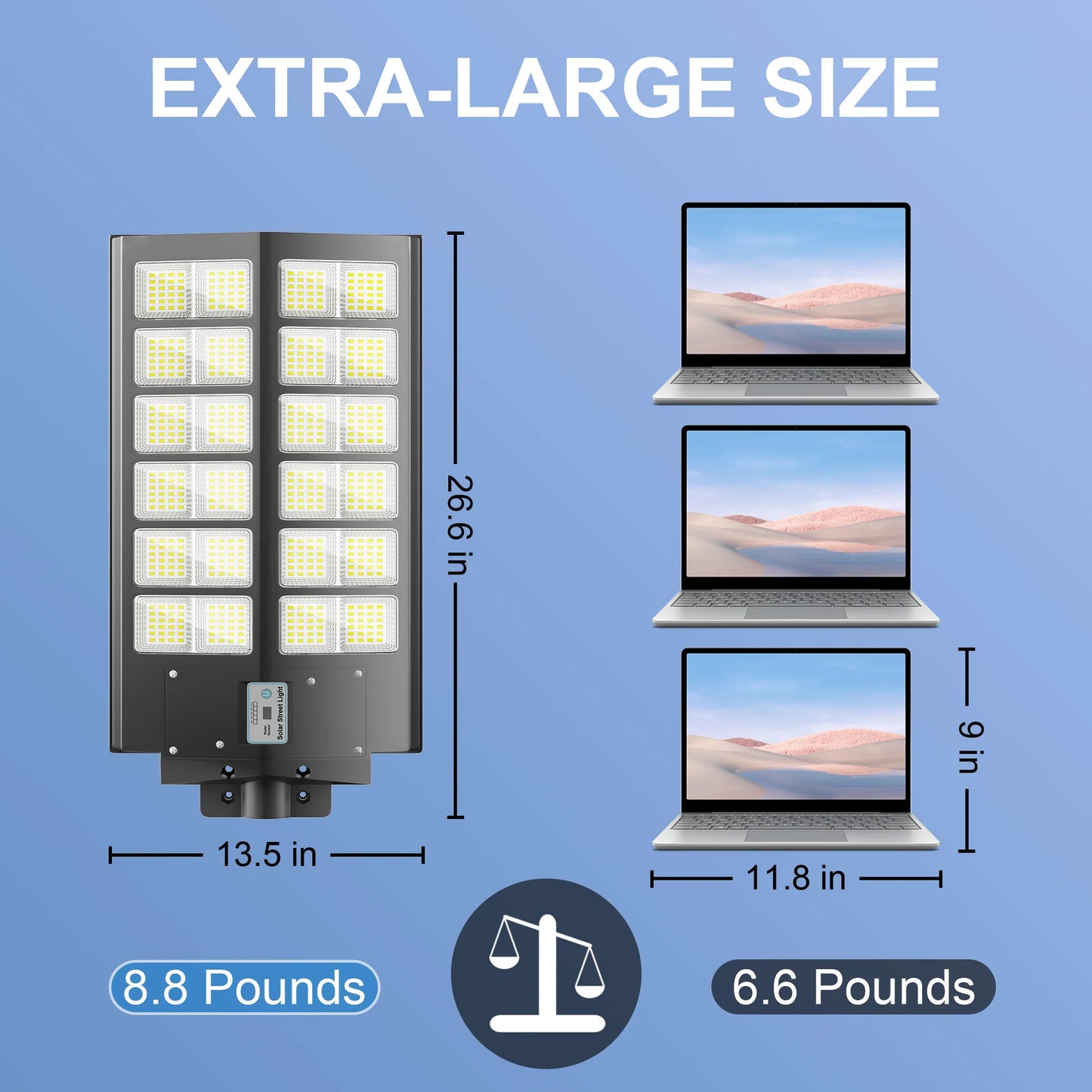 Solar LED Flood Light With Motion Sensor Remote Dusk-to-Dawn IP65