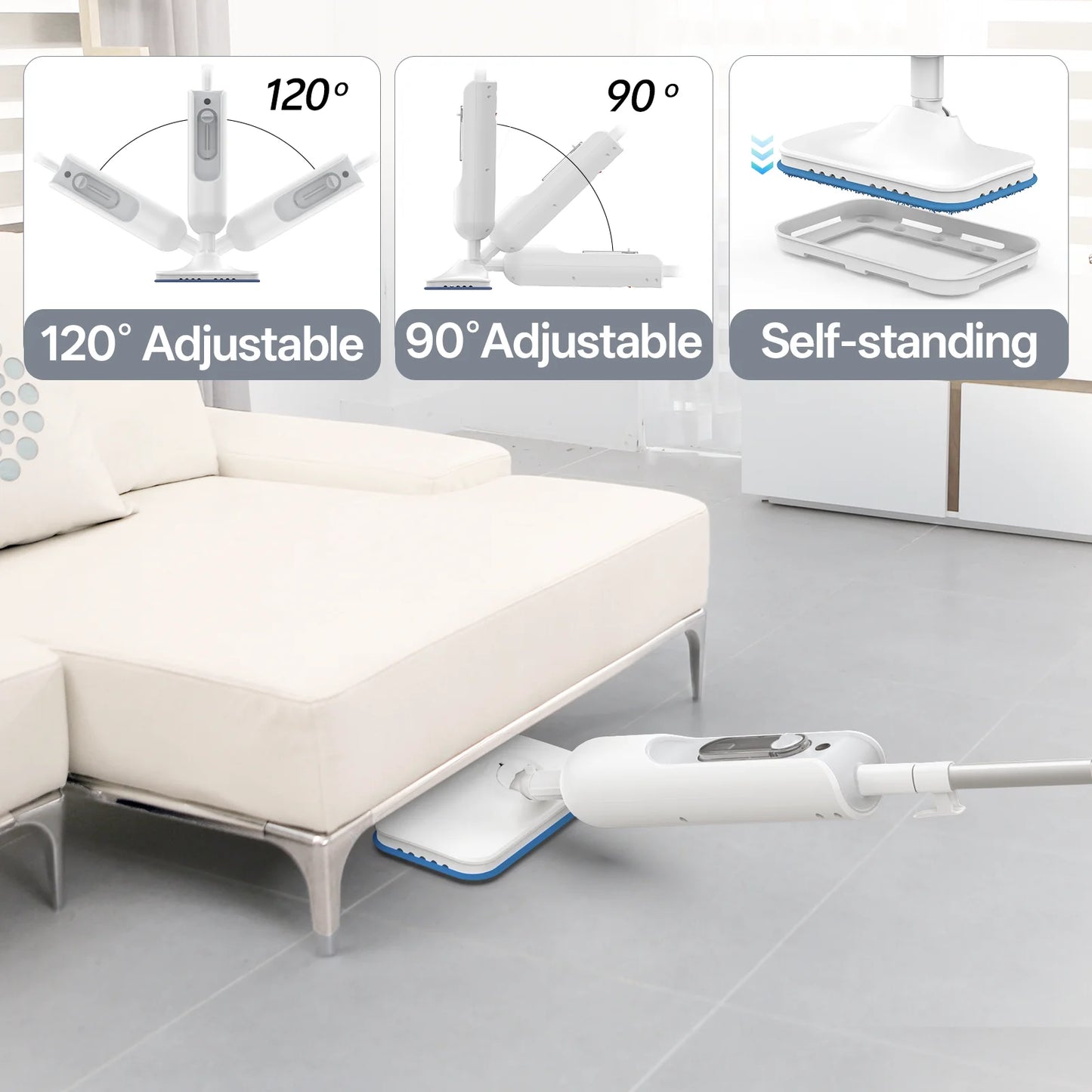 INSE Powerful Steam Mop 6 In 1 Detachable Floor Cleaner