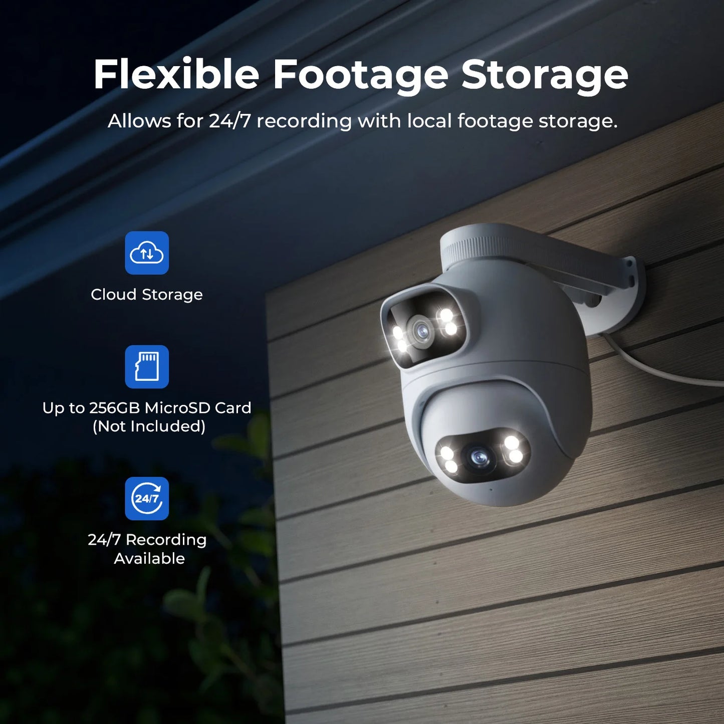 IMILAB Outdoor Surveillance Camera Dual Lens 360° PTZ Camera Colour Night Vision WiFi/LAN 7/24 Work EC6 Dual With MiHome App