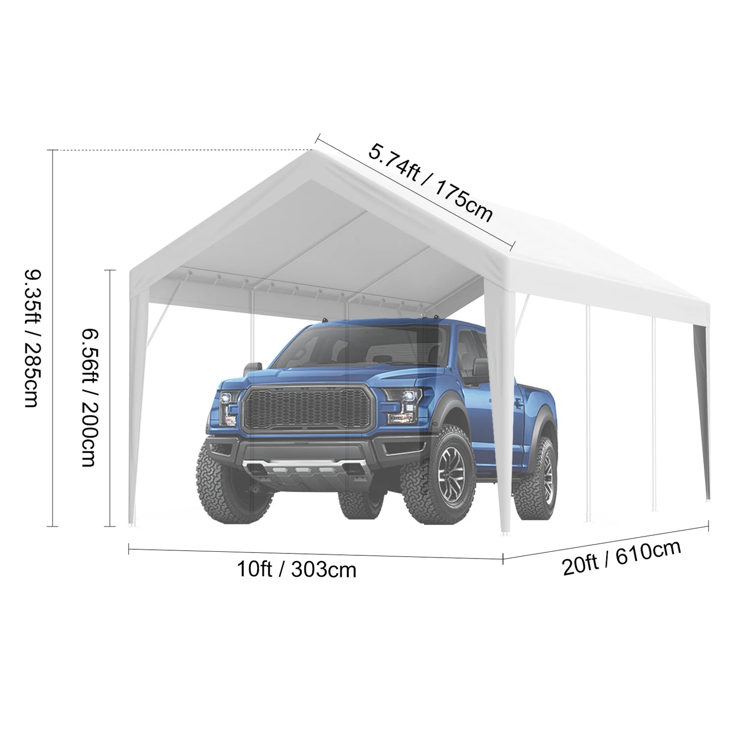 Carport Replacement Canopy Cover Garage Shelter Heavy Duty Waterproof UV
