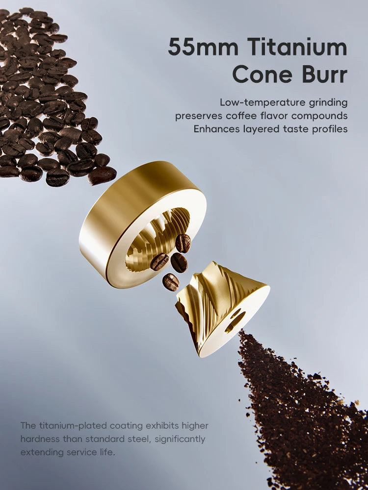 Starseeker E55Pro Electric Coffee Grinder Titanium Cone Burr