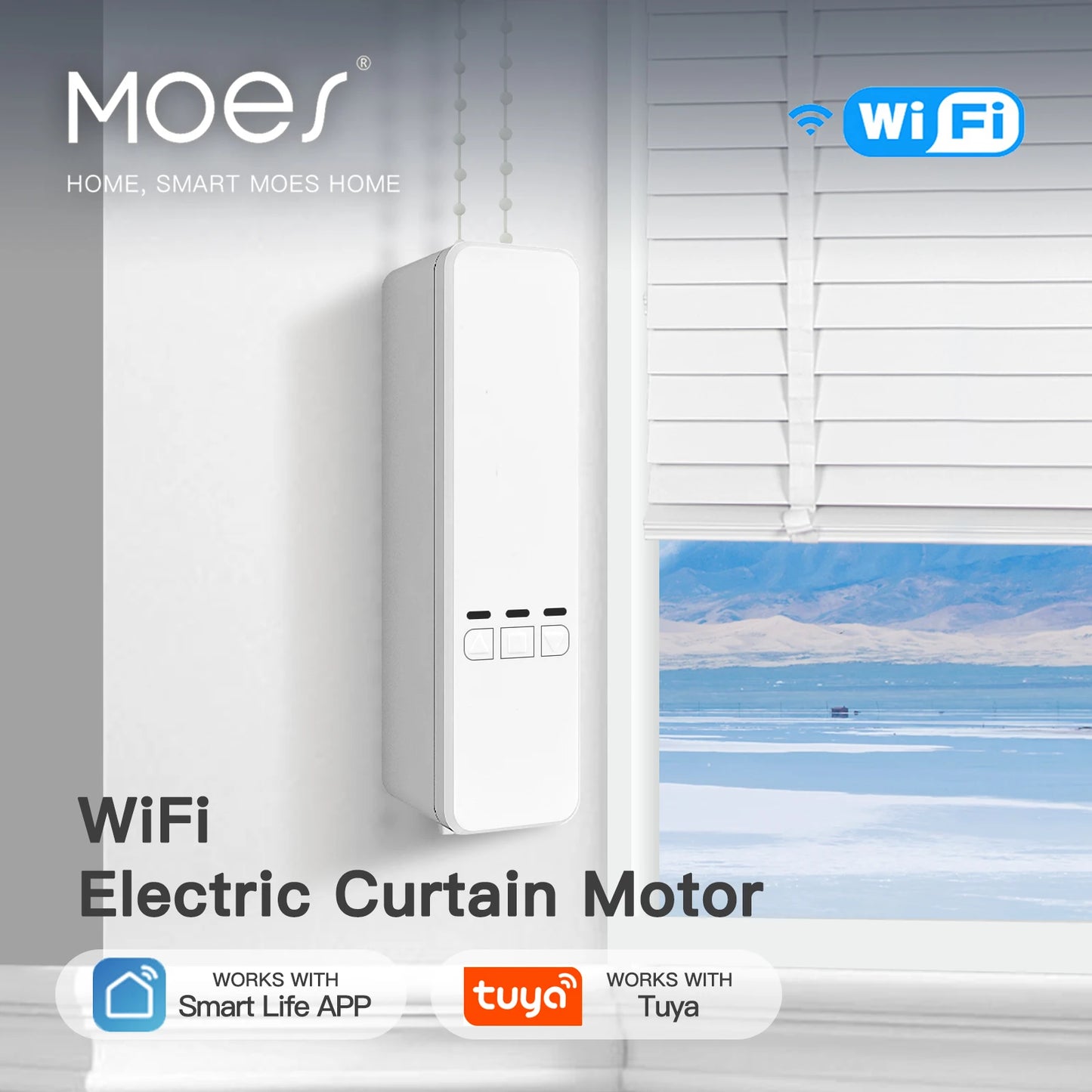 MOES Tuya WiFi Smart Motor Roller Blinds With RF Remote