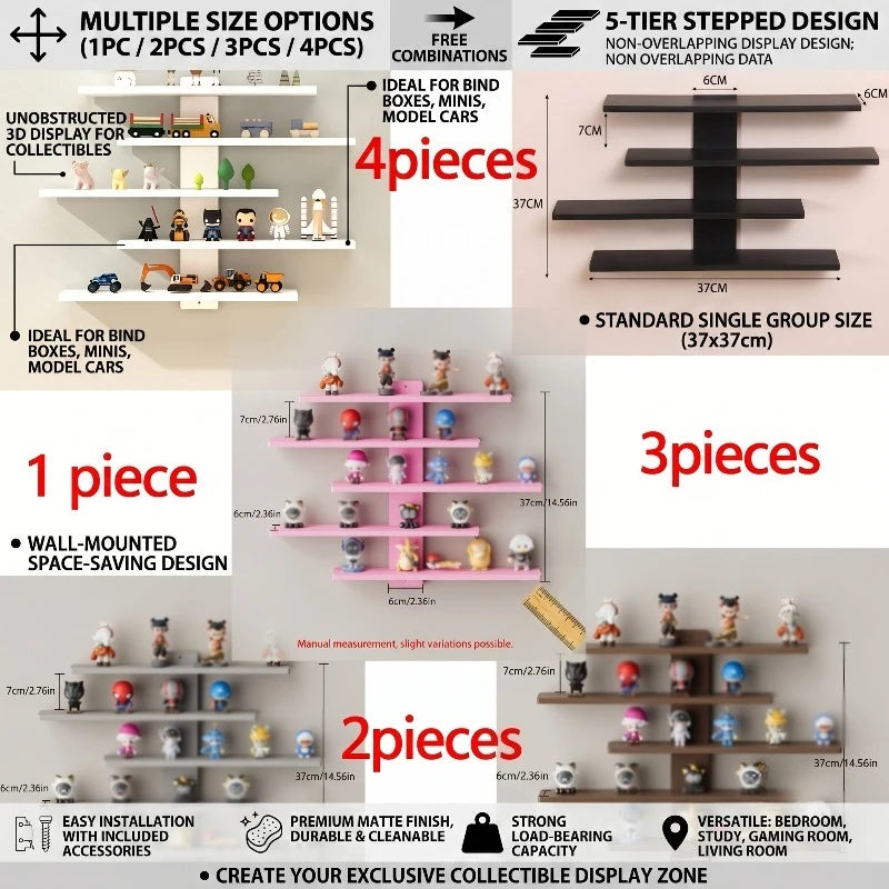 Floating Wall Display Racks Multi Tier Shelving Units For Home Decor