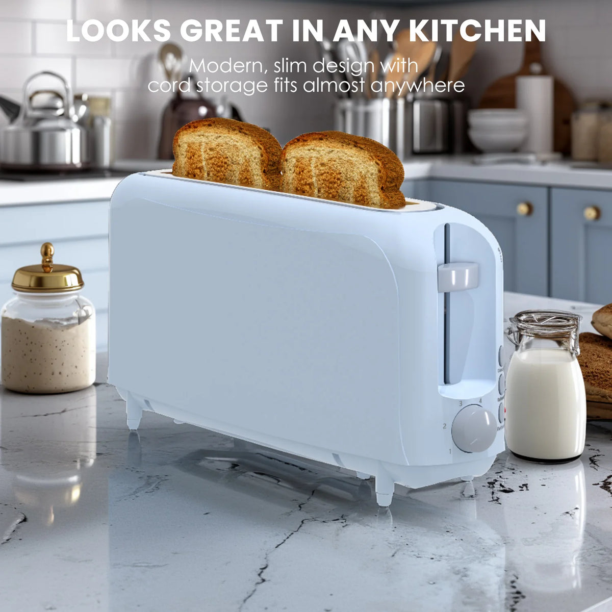 Premium Electric Toaster With Defrost And Reheat Functions