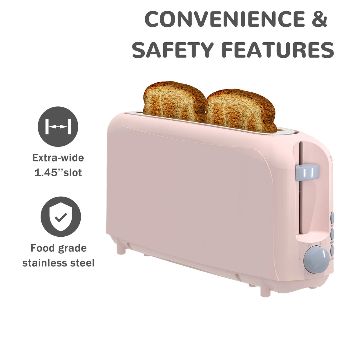 Premium Electric Toaster With Defrost And Reheat Functions