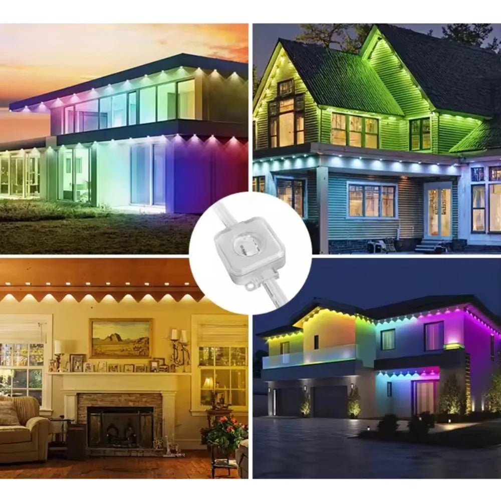 MIMIRGB Smart Outdoor Lights IP67 Waterproof Eaves String Music Sync