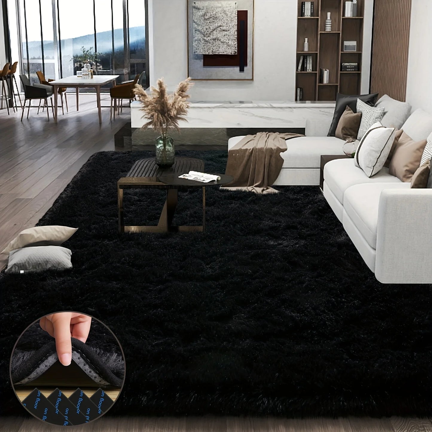 Ultra Soft Plush Area Rug For Living Room And Bedroom