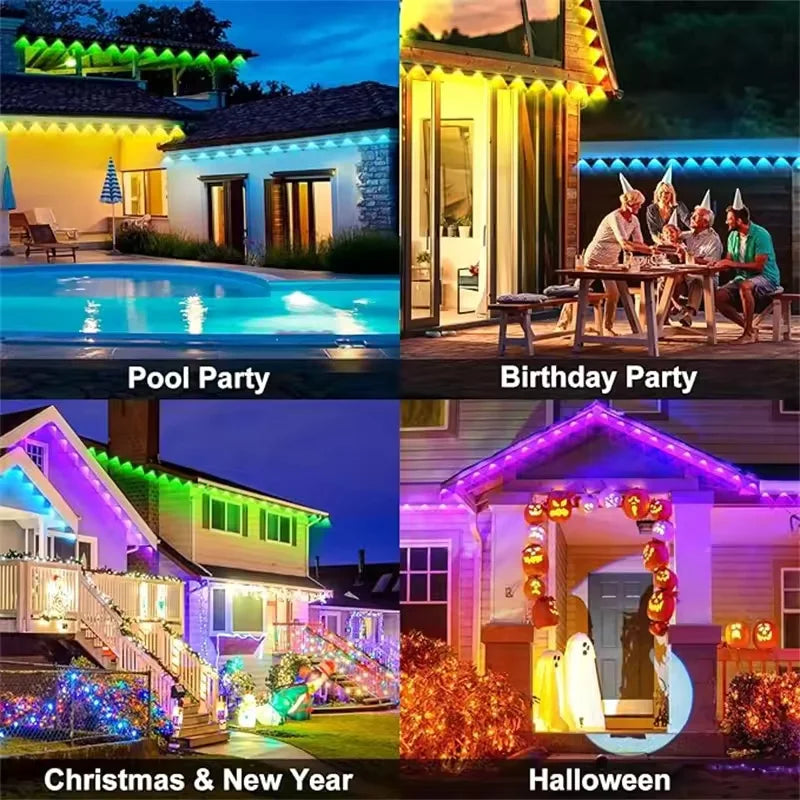 Smart Permanent Outdoor Waterproof Led Light String With App Control