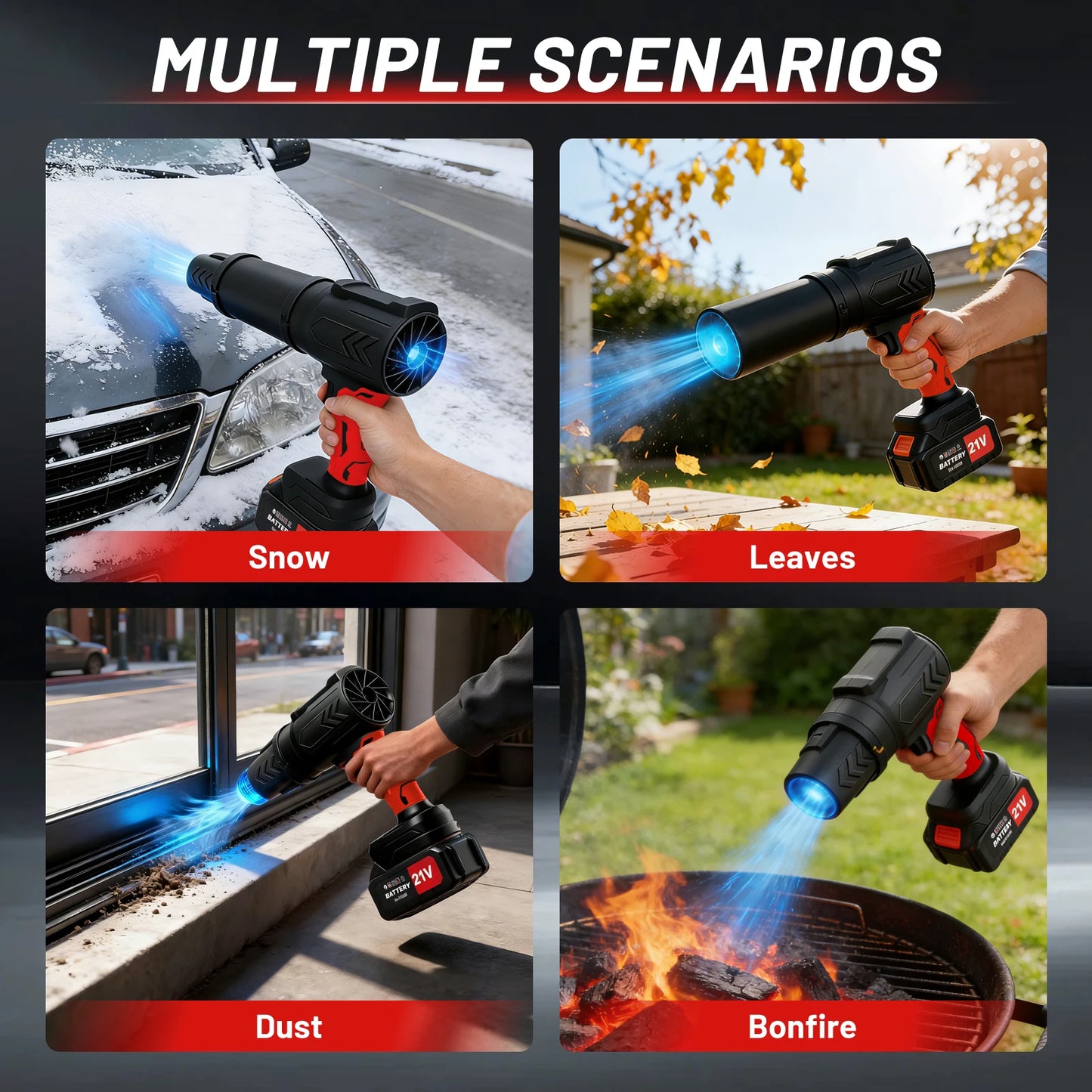 Brushless Cordless Leaf Blower With 2 Batteries And Charger
