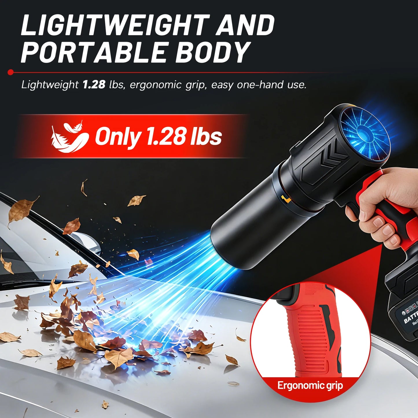 Brushless Cordless Leaf Blower With 2 Batteries And Charger