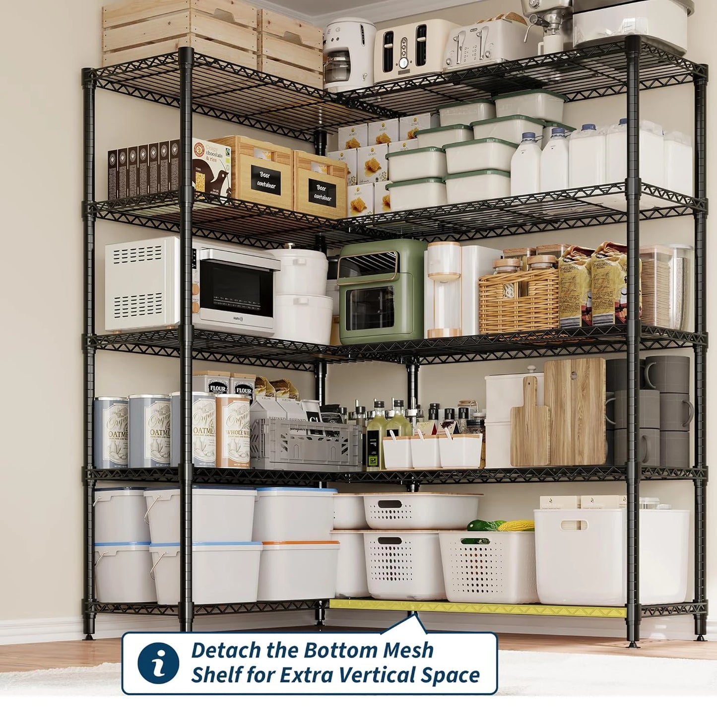 TWISTER.CK Heavy Duty Storage Shelves 5-Tier Metal Unit