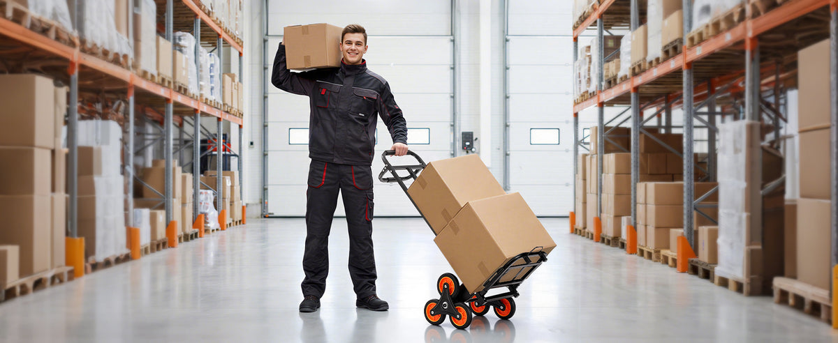 SucceBuy Stair Climbing Folding Cart With Telescoping Handle